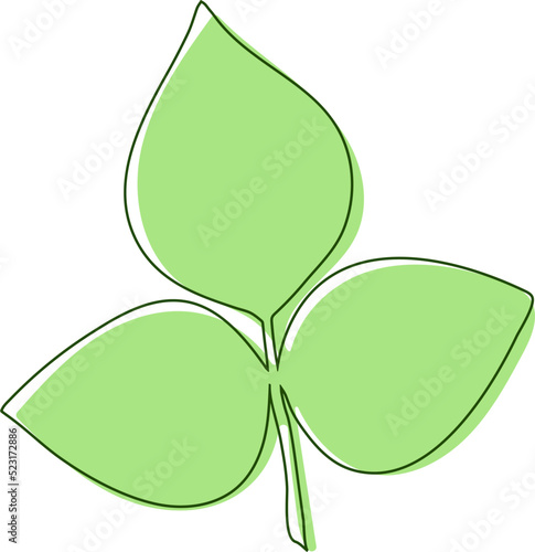 Leaf silhouette. Leaf of the tree stylized icon
