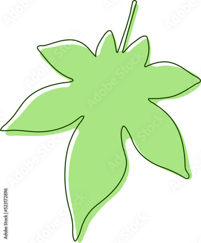 Leaf silhouette. Leaf of the tree stylized icon