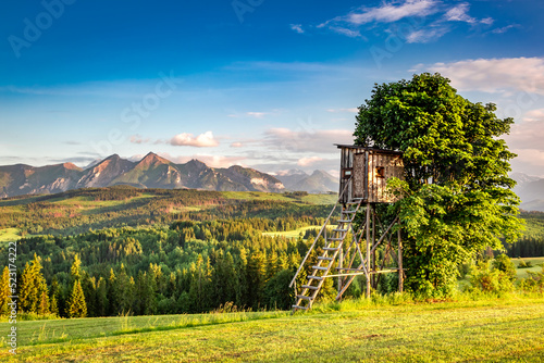 Old turret in Tatra mountai...
