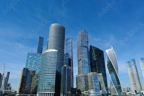 Moscow City skyline. Moscow International Business Centre at day time © yurchello108