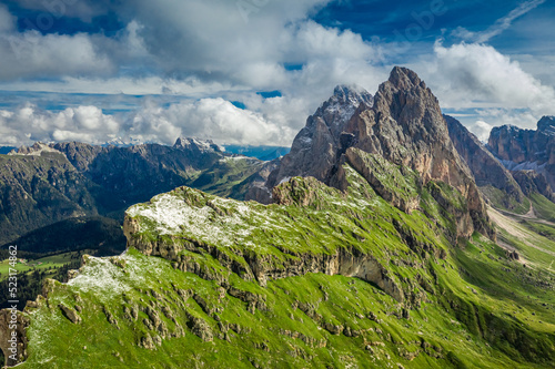 Seceda in South Tyrol, Dolomites from above, Italy