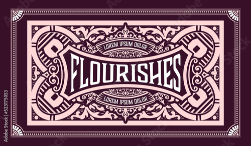 Western card with vintage style