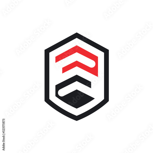 s letter shield icon vector illustration concept design