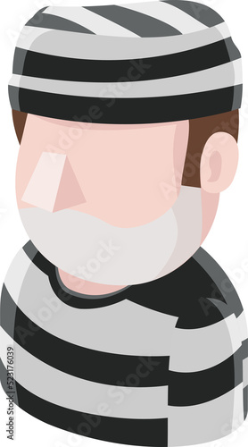 A Prisoner man avatar carto...