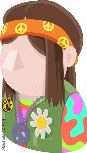 A Hippy hipster man avatar ...