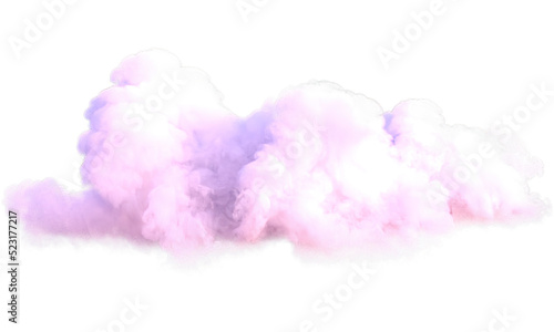 Realistic pink cloud.