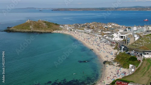 Porthmeor beach, St. Ives, Cornwall, England, United Kingdom