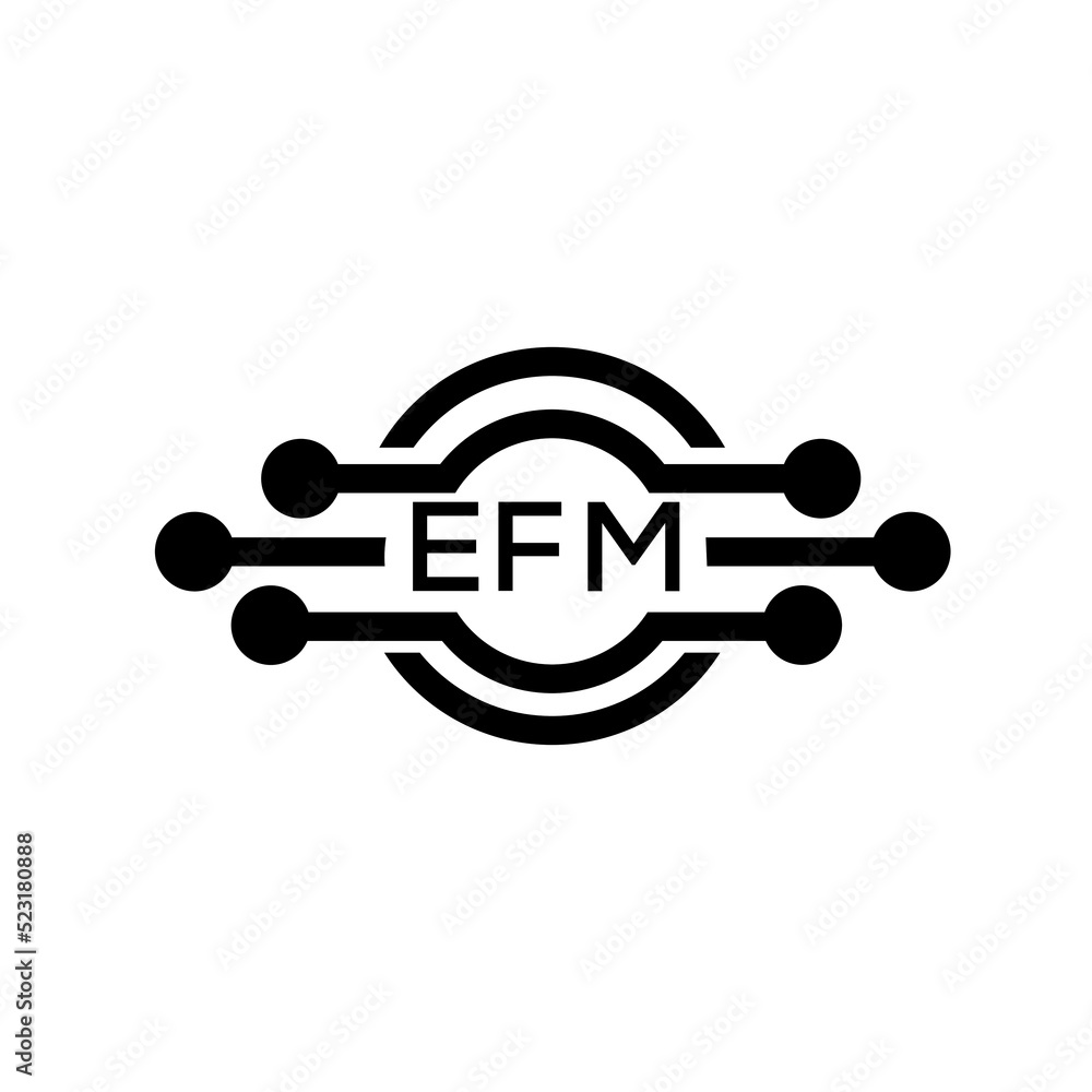 EFM letter logo. EFM best white background vector image. EFM Monogram logo design for