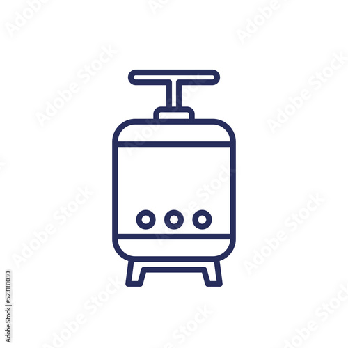 fermentation line icon with a tank
