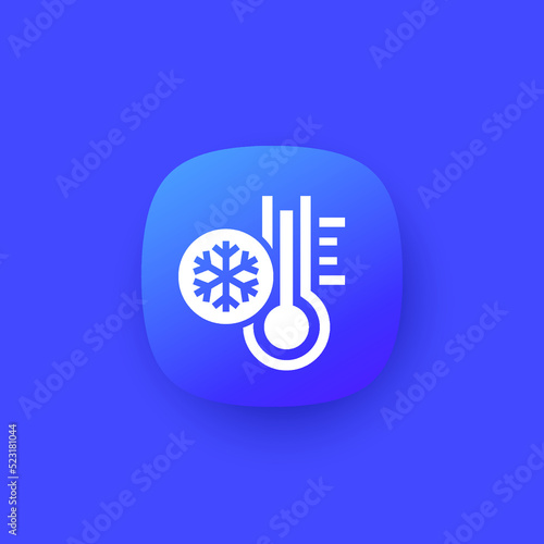 low temperature icon, vector design