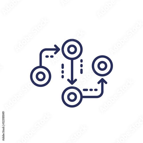 Methodology line icon on white