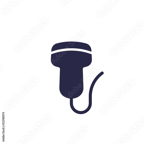 ultrasound icon, ultrasonic scanning vector