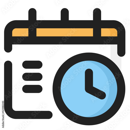 Calendar and time icon