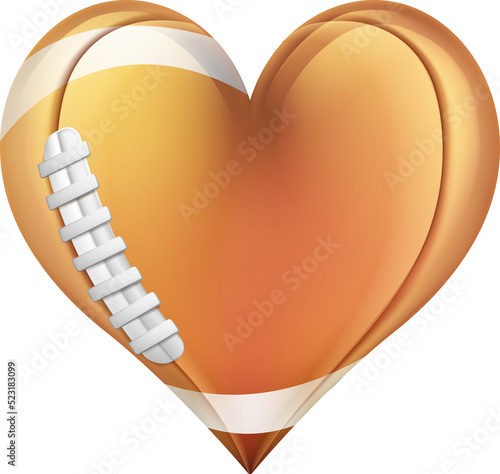 A heart shaped American foo...