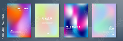 Abstract deep red and blue vibrant gradient colors backgrounds for fashion flyer, brochure design. Set of soft, bright gradient wallpaper for mobile apps, ui design, banner, poster