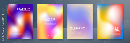 Abstract fluid gradient background vector. Minimalist style cover template with circle shapes, colorful and liquid color. Modern wallpaper design perfect for social media, idol poster, photo frame.