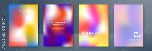 Abstract fluid gradient background vector. Minimalist style cover template with circle shapes, colorful and liquid color. Modern wallpaper design perfect for social media, idol poster, photo frame.
