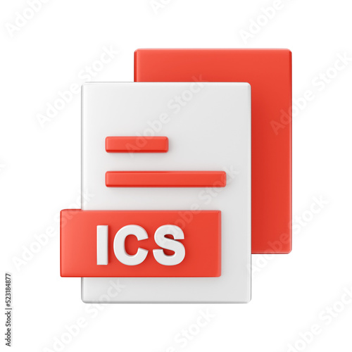 file type 3d icon illustration