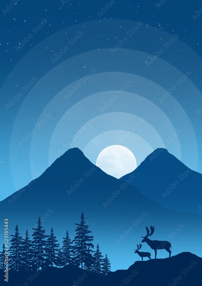 Obraz premium winter mountain landscape