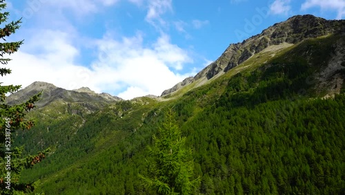 Mountain slow motion pan
