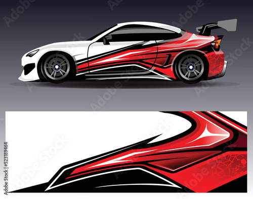 Sport car racing wrap livery design. vector design © Gib