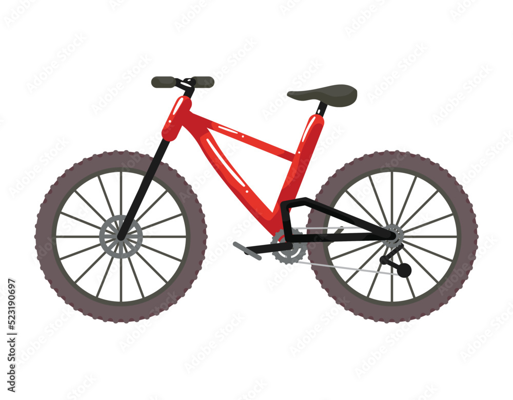 red sport bicycle