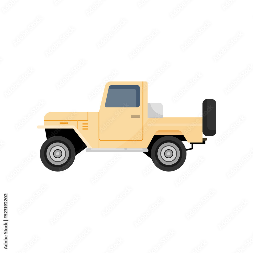 off-road suv car. Off road vehicle illustration.
