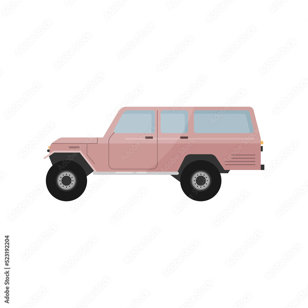 off-road suv car. Off road vehicle illustration.