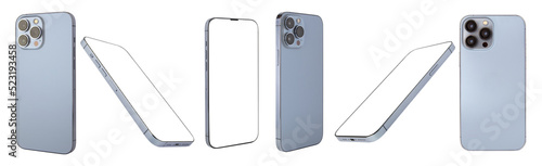 mobile or smartphone new model photo isolated on transparent background