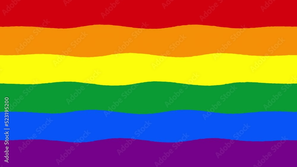 Vidéo Stock Stylized Cartoon Rainbow LGBTQ Flag, 4k Seamless Animated ...