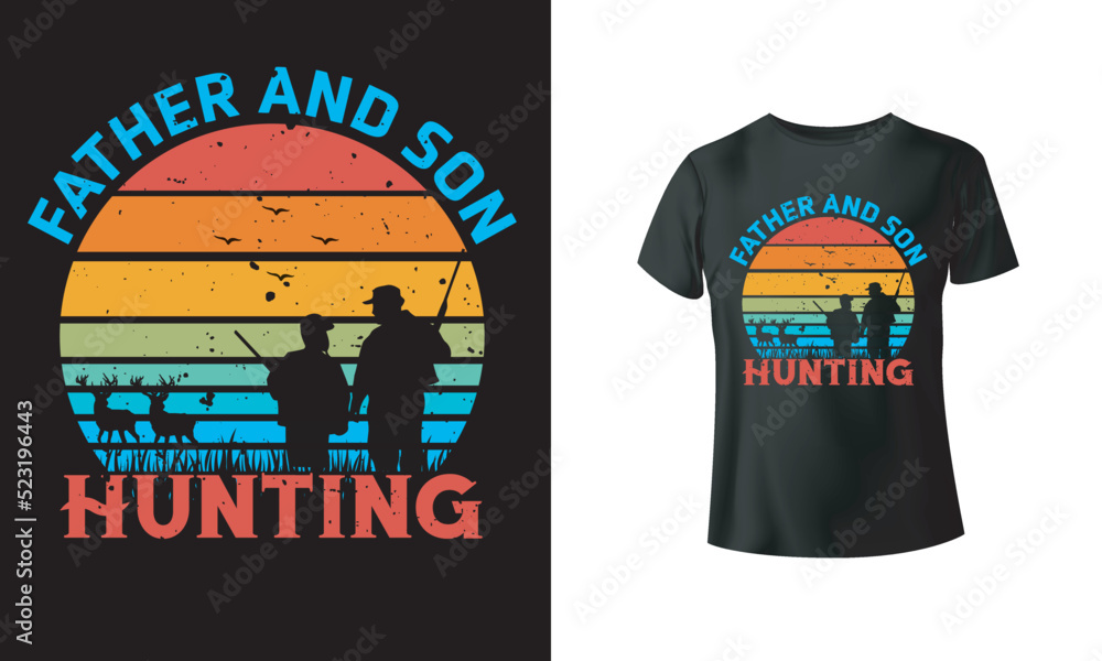 Father and Son Hunting t shirt design