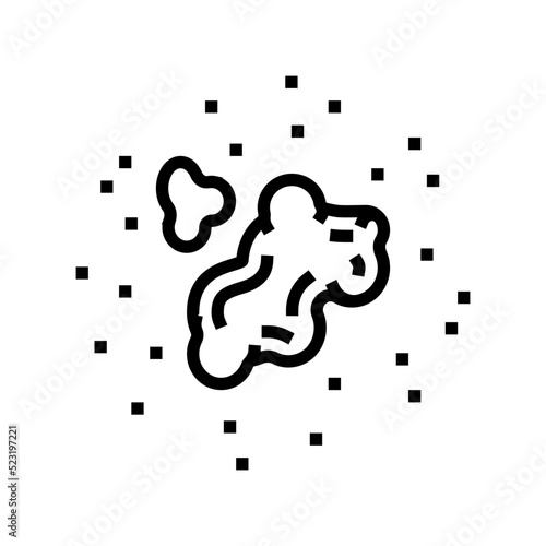 multiple colors mole melanoma line icon vector. multiple colors mole melanoma sign. isolated contour symbol black illustration