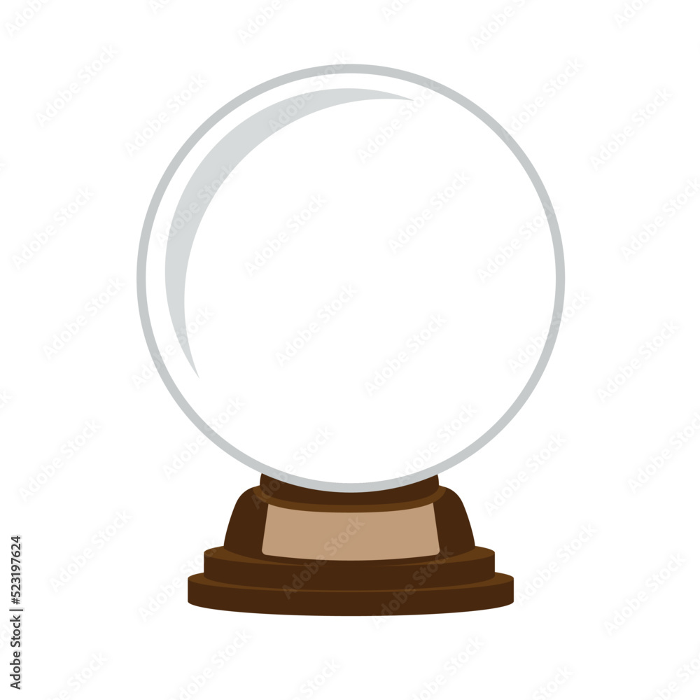 Crystal glass empty ball vector Crystal glass empty ball vector
