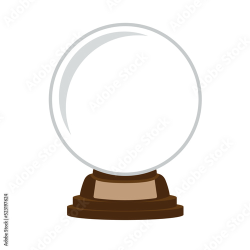 Crystal glass empty ball vector