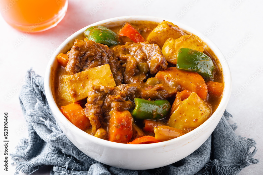 Poster Kaldereta or caldereta is a goat meat stew from the Philippines ...