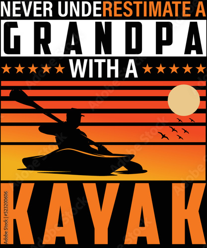 never underestimate a grandpa with a kayak