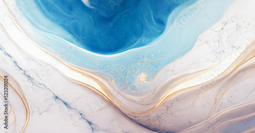 Wallpaper Mural Swirls of marble or the ripples of agate. Liquid marble texture. Fluid art. abstract waves skin wall luxurious art ideas. 3D Rendering Torontodigital.ca