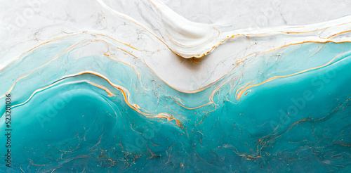 Fototapeta Naklejka Na Ścianę i Meble -  Swirls of marble or the ripples of agate. Liquid marble texture. Fluid art. abstract waves skin wall luxurious art ideas. 3D Rendering