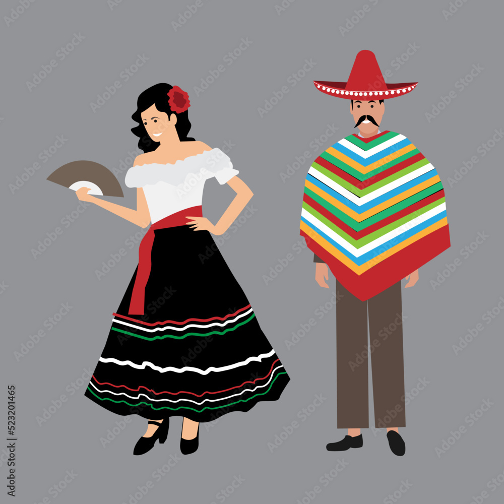 Traditional Mexican clothes vector illustration