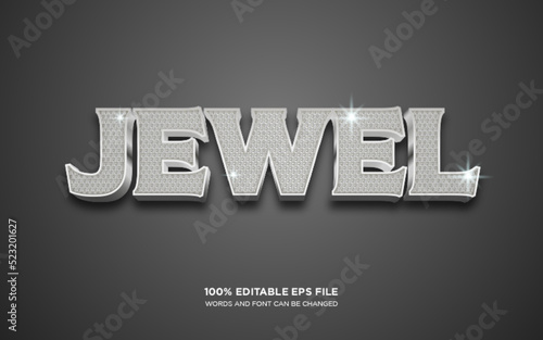 Jewel 3D editable text style effect