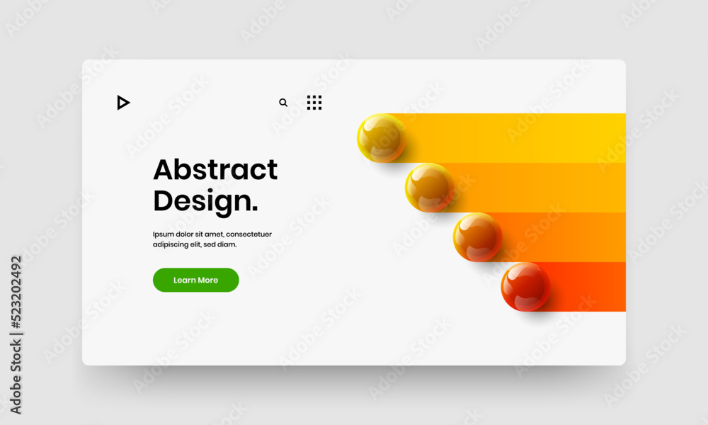 Creative 3D spheres journal cover illustration. Multicolored banner design vector concept. Creative 3D spheres journal cover illustration. Multicolored banner design vector concept.