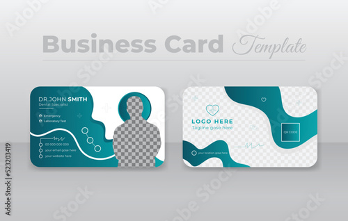 Professional medical healthcare business card design template