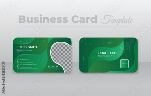 Nature business card template design