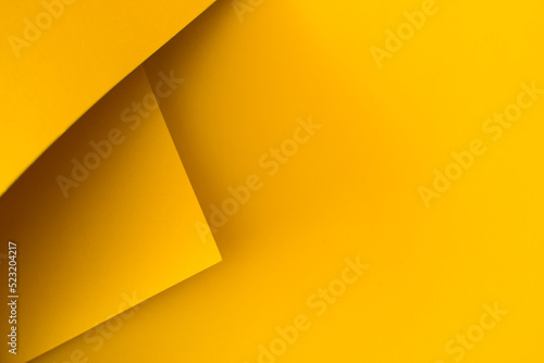 Geometric 3d yellow abstract background with copy space