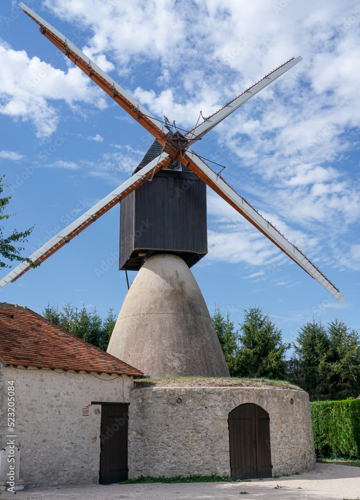 an early North African windmill imported and reconstructed in France