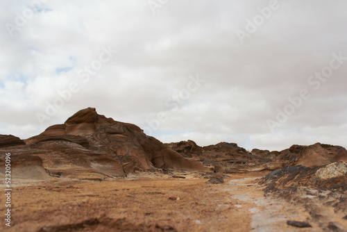 surface of the moon geological site in tataouin, Tunisia, North Africa