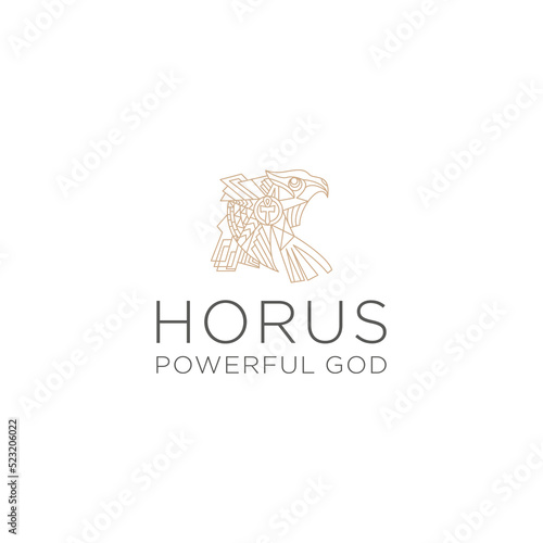 Horus logo design icon template