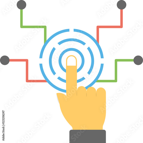 Biometric Technology Flat Icon 