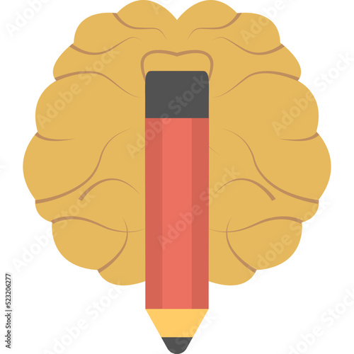 Creative Brain Flat Icon 