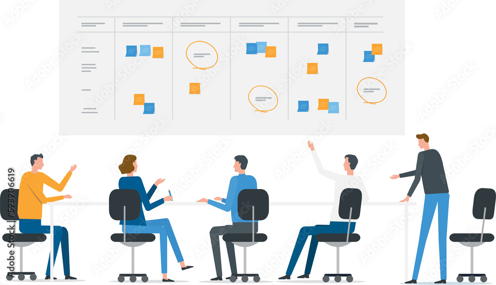 Business people team working meeting for project planning concept. Business people team working meeting for project planning concept.